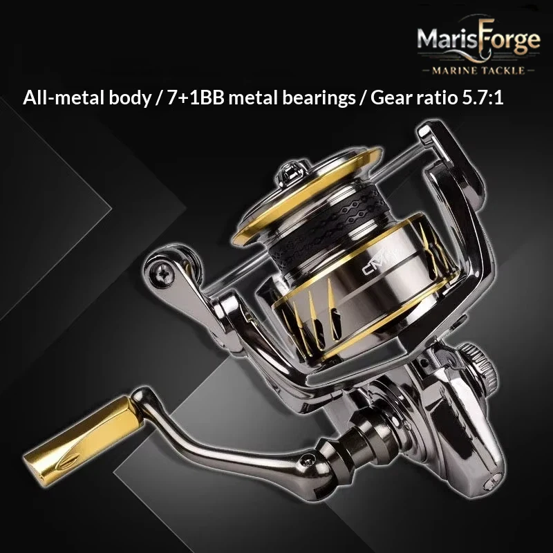CMAN DK3000 Spinning Reel Full Metal Body Stainless Steel Bearing Long Casting Sea Fishing Lure Rock Fishing Adult Anglers