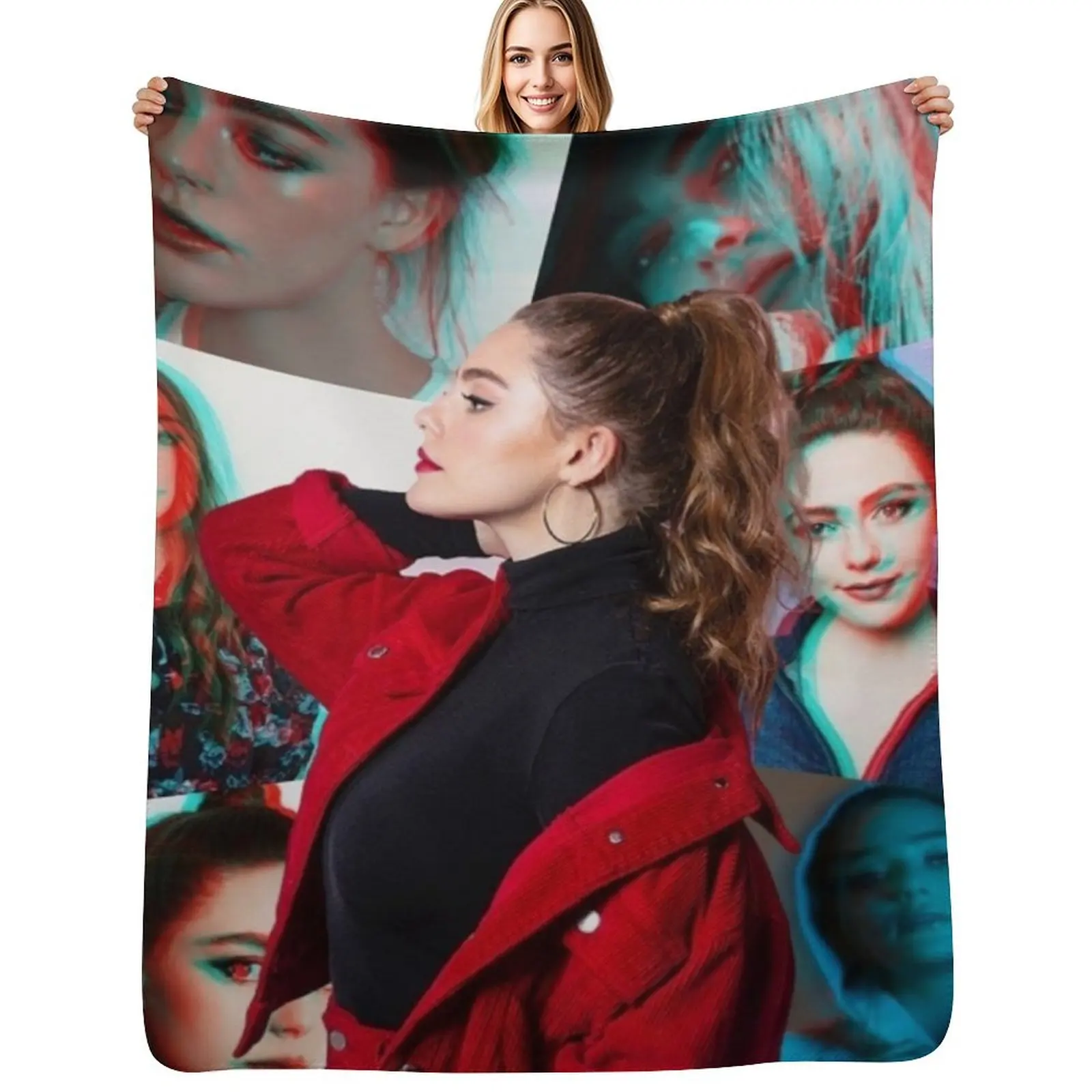 Danielle Rose Russell Throw Blanket for sofa Shaggy Travel Nap Cute Plaid Quilt Blankets