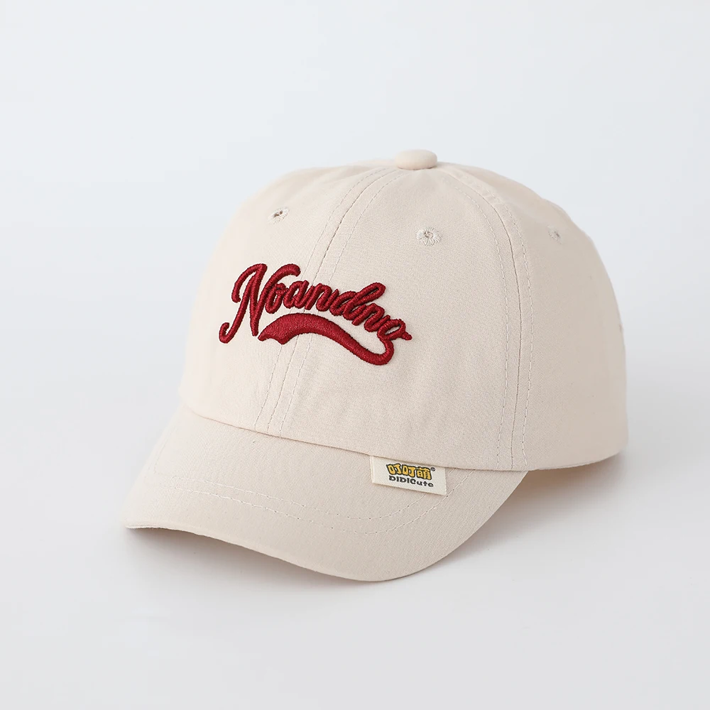 Korean-style casual style Noamdino handwritten embroidery baby baseball cap. Soft cotton for children's daily wear. view 5