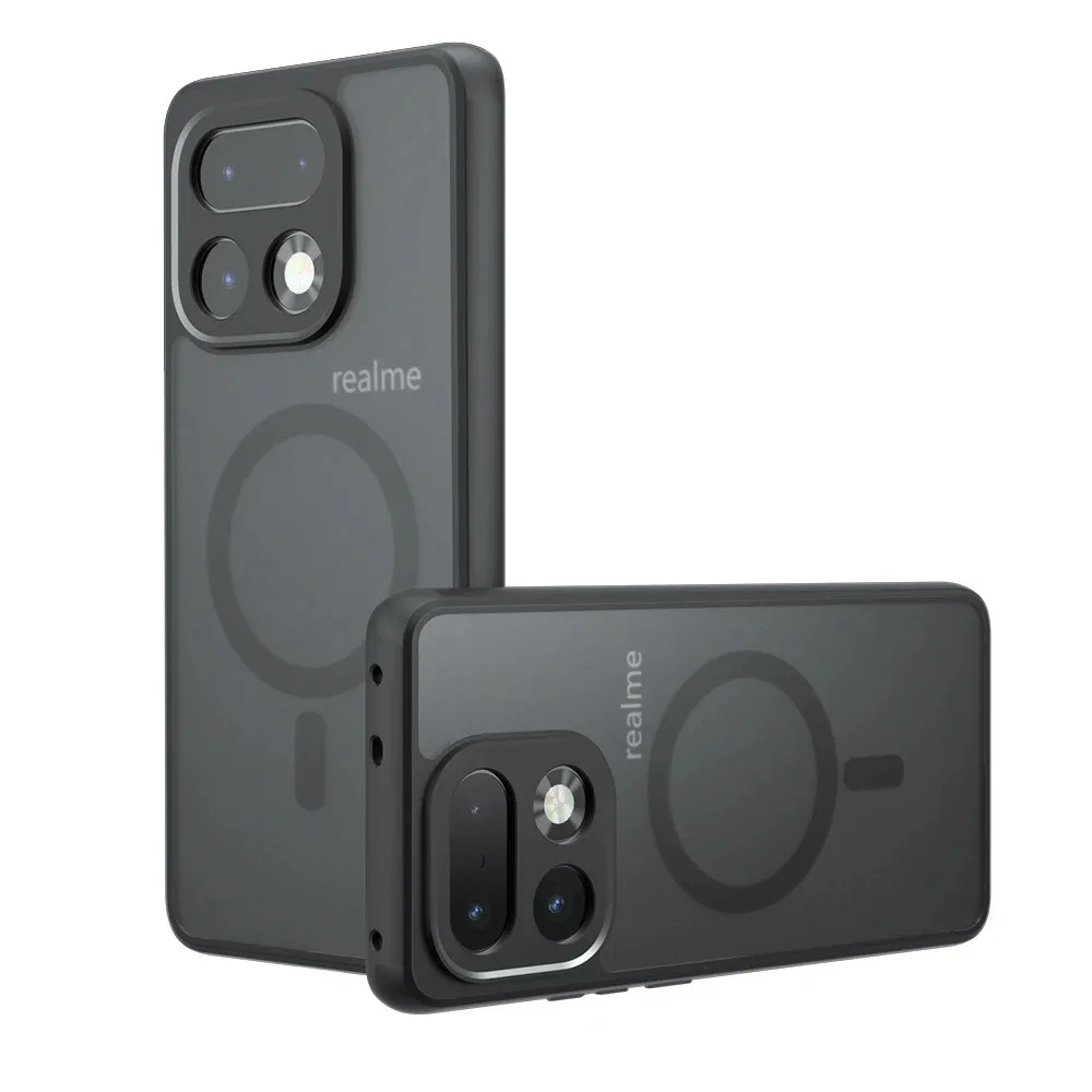 Case For Realme 16 Pro Plus Wireless Charging Soft TPU Frame Hard Plastic Translucent Matte Shockproof Phone Back Cover