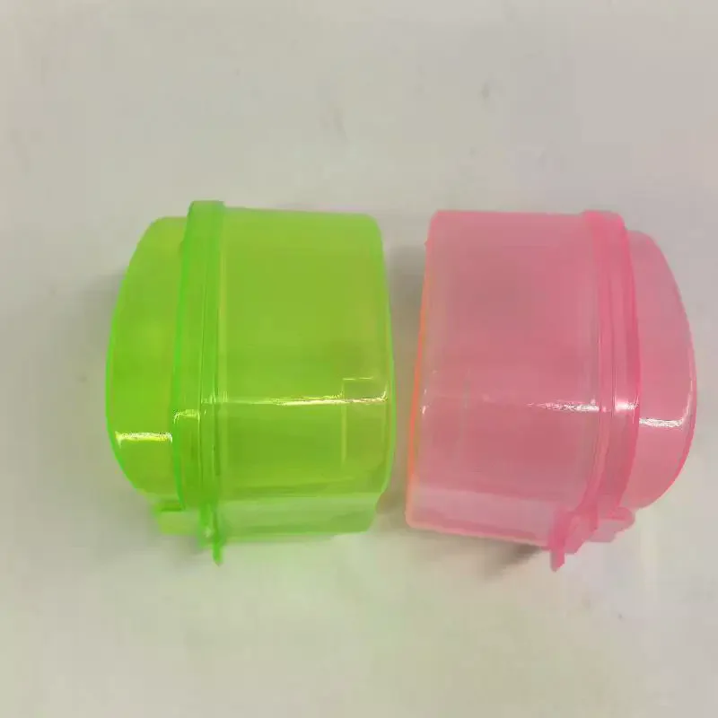 Shaped Denture Case With Drainage Tray Leak Proof Lid Portable For Daily Travel Dental Storage Container