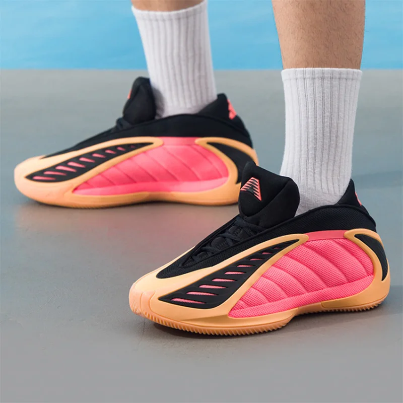 Zapatillas de baloncesto adidas Harden Pink Orange Signature, zapatillas de competición antideslizantes y transpirables para hombre JS3514