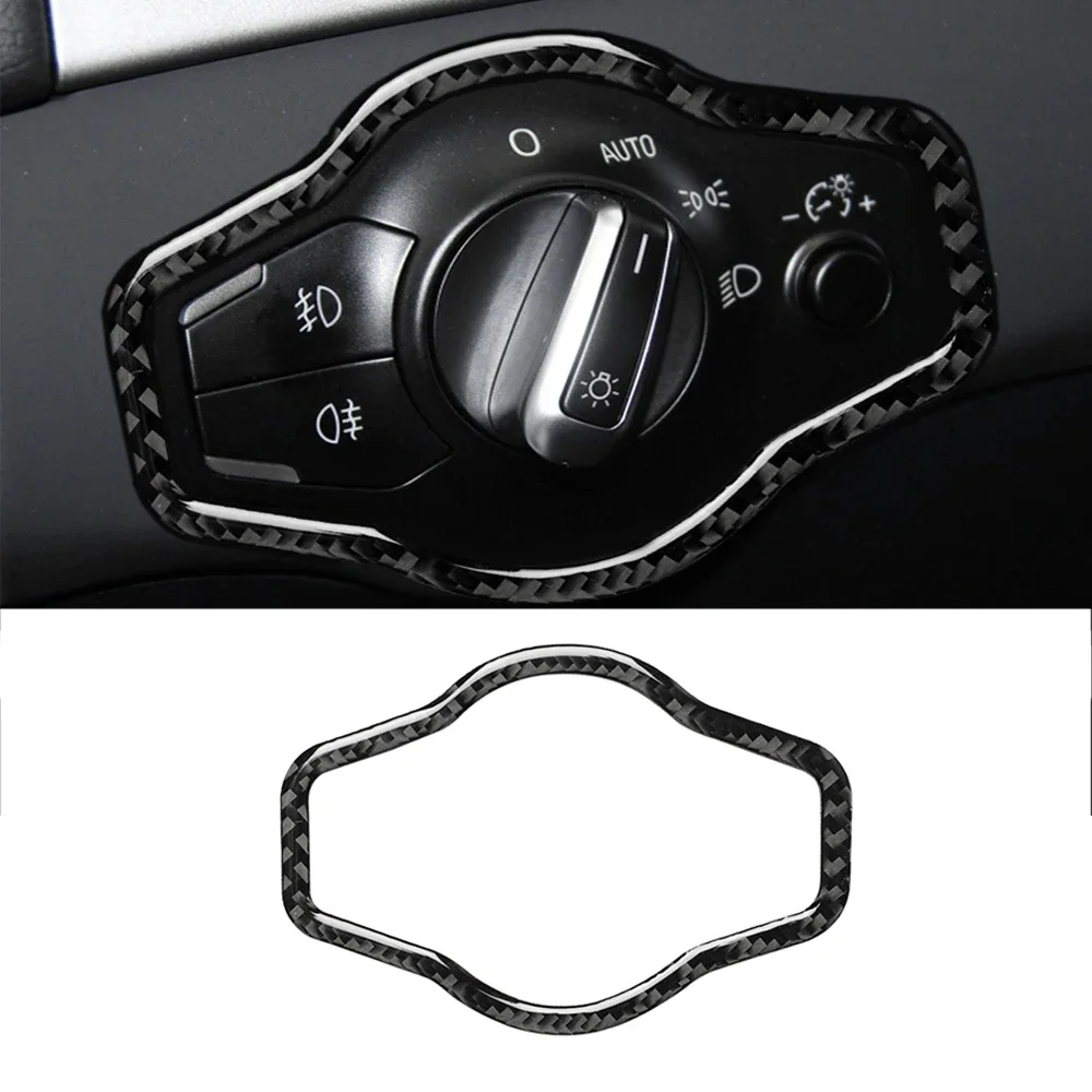 Car Headlight Switch Frame Trim Cover For Audi A4 S4 RS4 B8 8K A5 S5 RS5 8T 8F Q5 SQ5 8R 2009-16 Car Styling Stickers