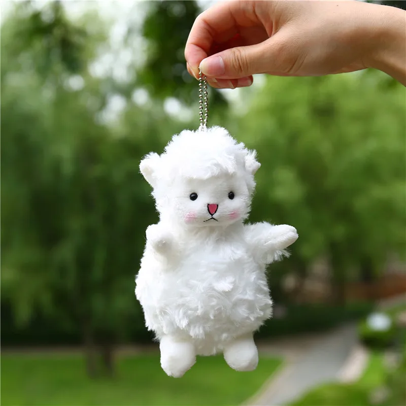 5.9inch Cute Sheep Plush Keychain Soft Stuffed Cartoon Doll Plush Toy Doll Doll Key Chain Kids Children Bag Pendant