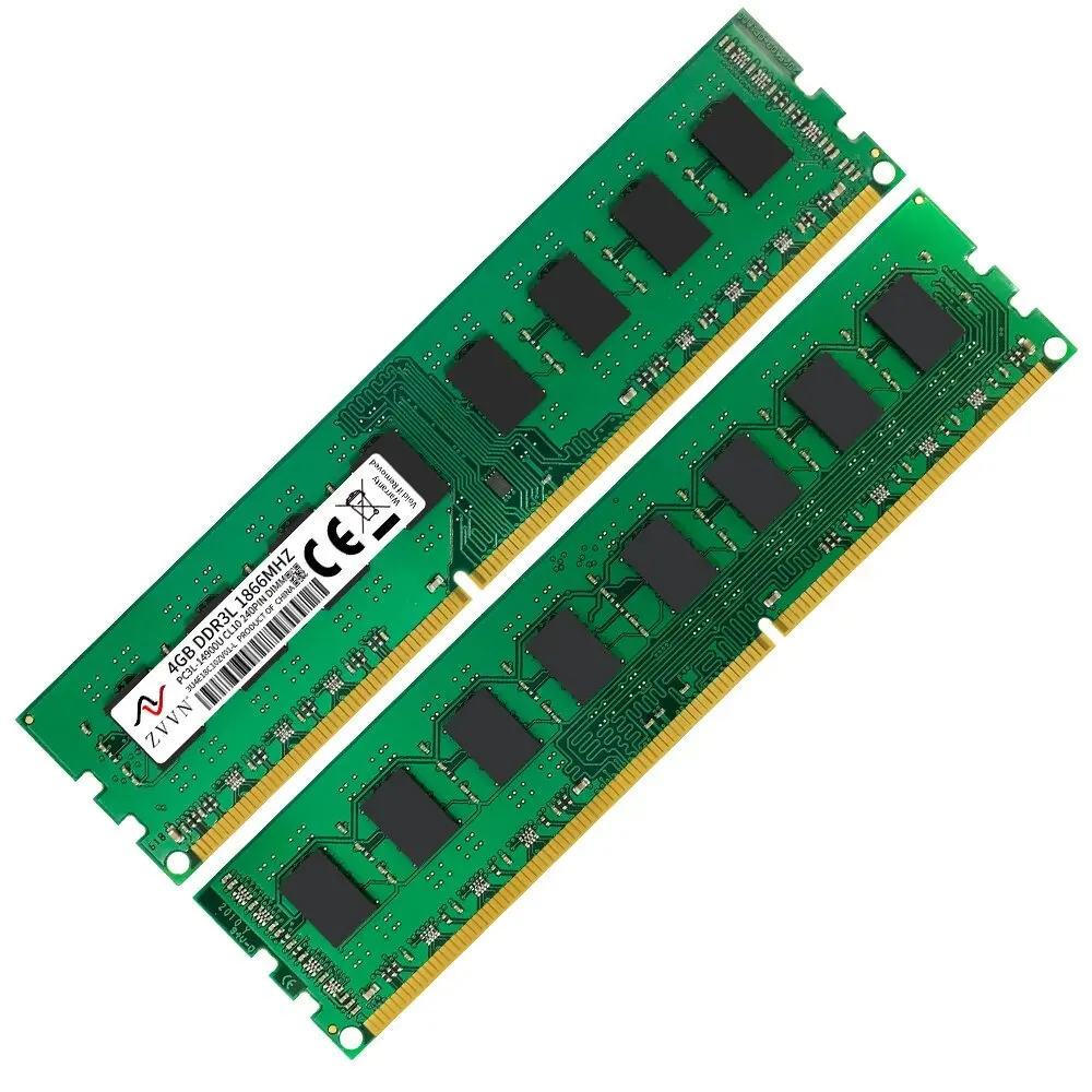 ZVVN 4GB DDR3L 1866 (PC3L 14900) 240Pin DIMM PC RAM CL10 Memoria per computer desktop Modello 3U4E18C10ZV01-L