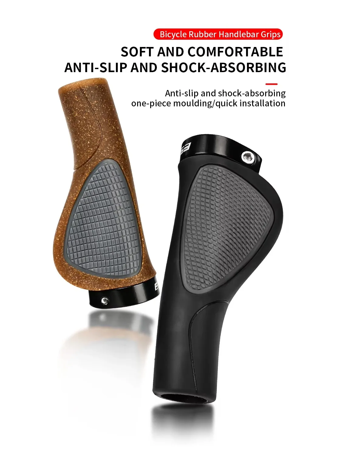 AliExpress NONE Silicone Shock Absorption Anti-Slip Comfortable Bicycle Grip Soft Rubber Ergonomic Bike Handlebar Grips