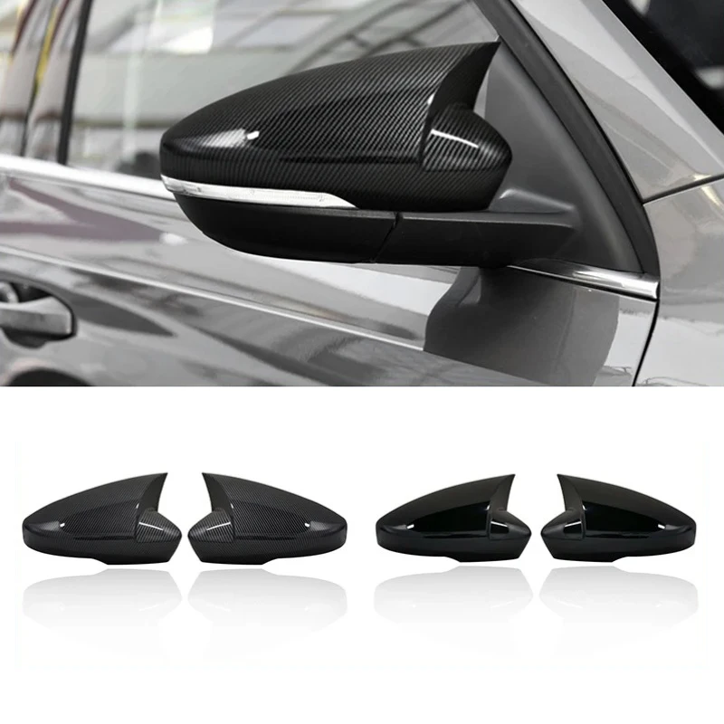 

2 шт. накладки на боковые зеркала для Skoda Octavia Mk3 A7 5E 2014-2020 и VW T-ROC 2017-2019, ABS, автомобильные аксессуары в стиле углеродного волокна