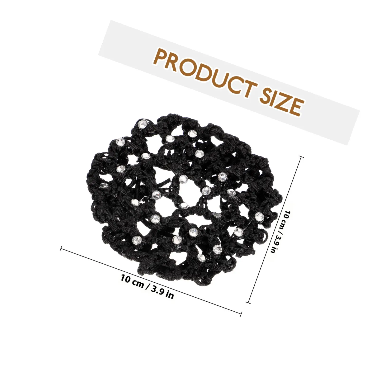 5Pcs Crystal Hairnet Women Hair Bun Covers Rhinestone Hairnets Ballet Nurse Bun Holder Hair Wraps for Work and Formal Hairstyles