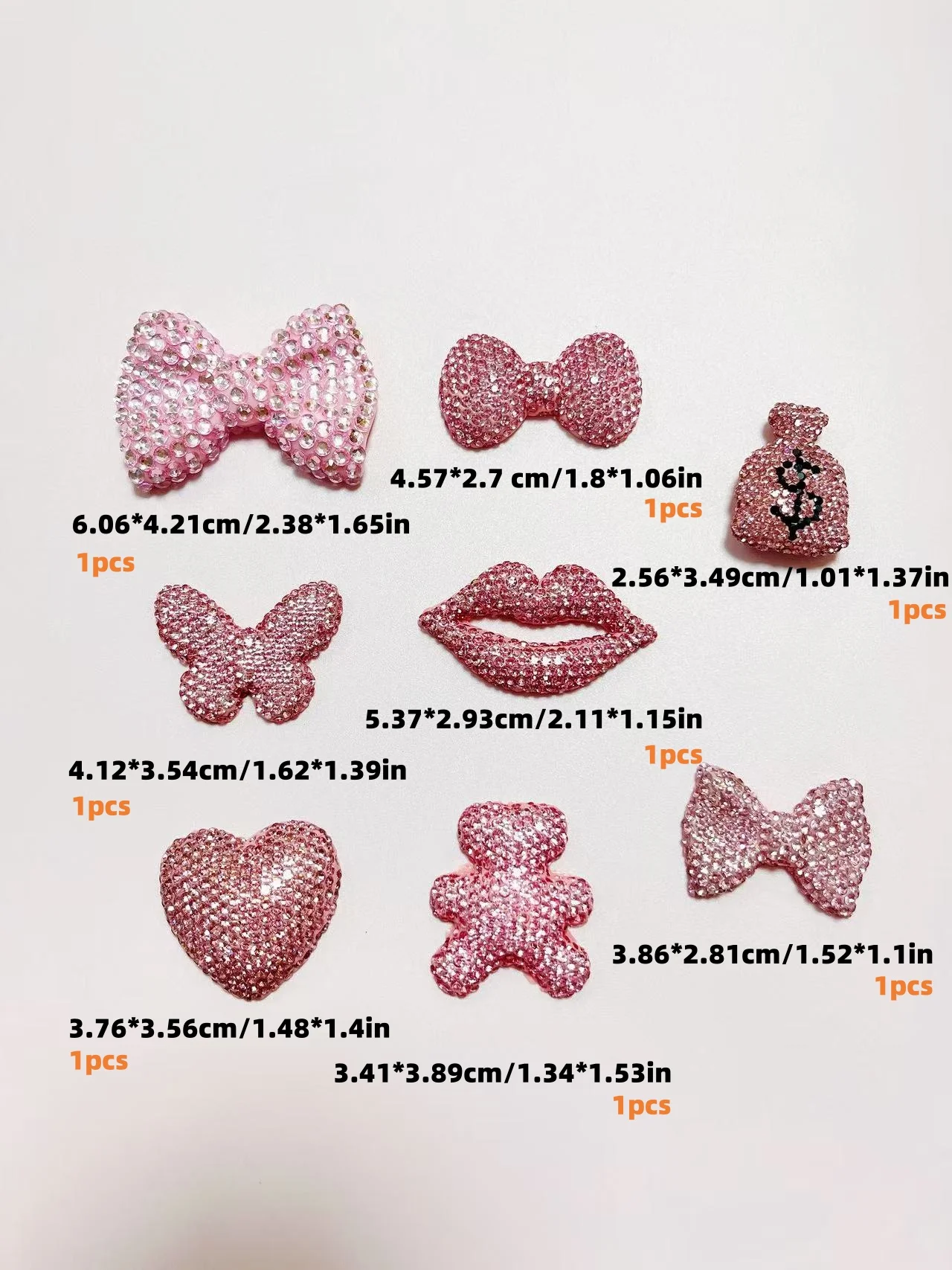 Różowy Walentynkowy Kolorowy Portfel na Pieniądze Symbol Motyla Luksusowy Zestaw z Cyrkoniami Ozdoba na Telefon z Funkcją Funkcji Niezależnych Dekoracja Rękodzieło