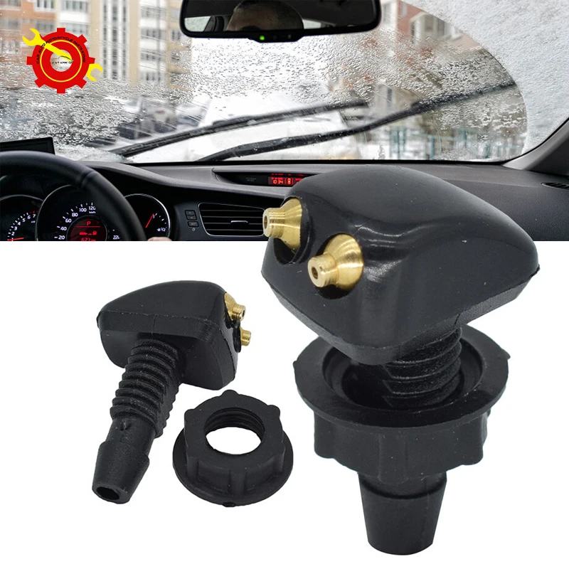 

2 шт., универсальная насадка для омывателя лобового стекла автомобиля, капот двигателя, стеклоочиститель, прямая насадка-распылитель, подходит для большинства автомобильных аксессуаров для стеклоочистителей