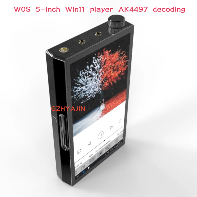 Melody W0S 5-inch Win11 player AK4497 decoding balanced output ultra-thin digital turntable