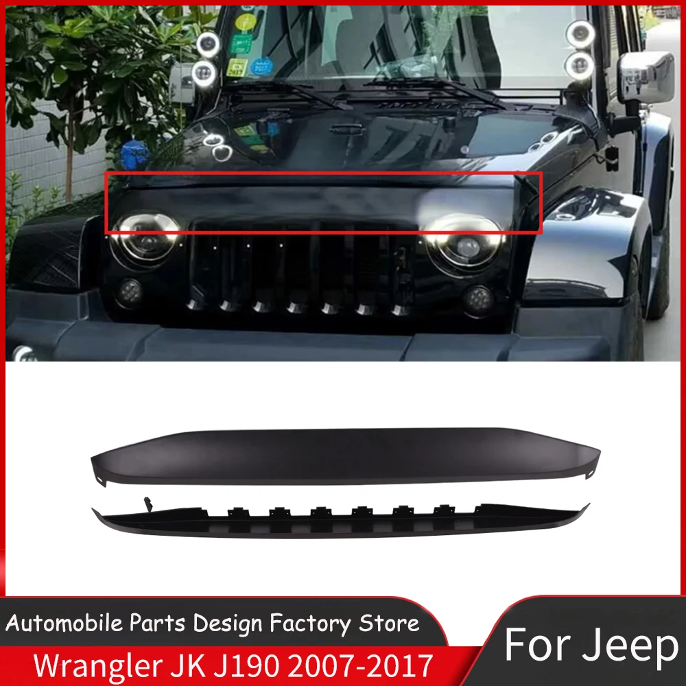 

For Jeep Wrangler JK J190 2007-2017 Car Grill Trim Strip Offroad Grille Front Protector Body Kits Tuning Guard Cover Accessories