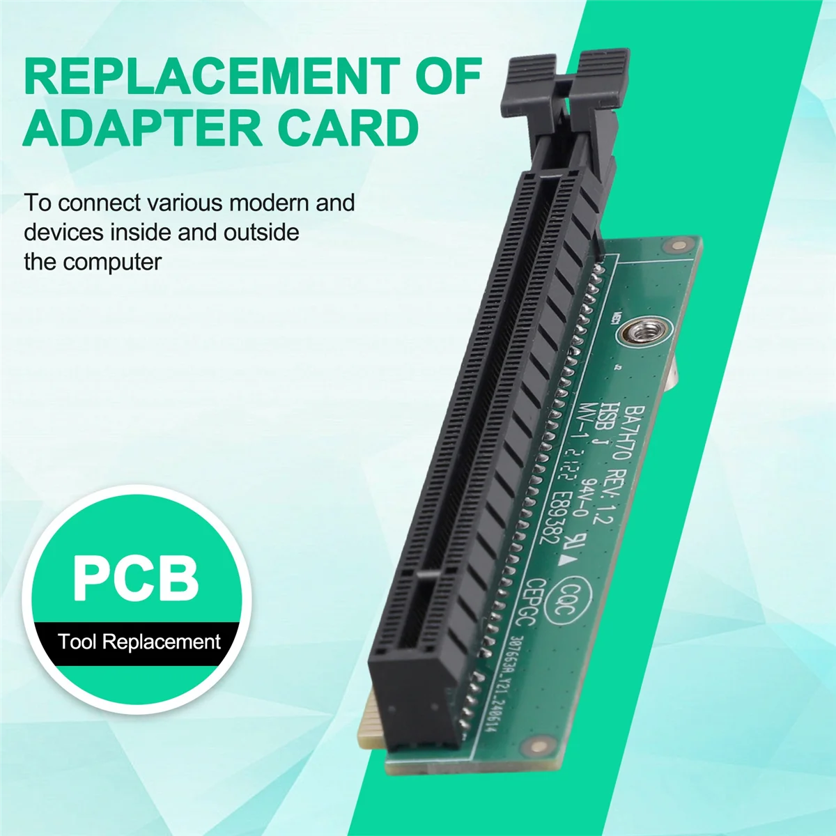 Kartu adaptor kartu grafis PCI-E 16X, kartu adaptor untuk Lenovo Tiny5 Series model P330 M920Q M720Q M920X 01AJ940 PCIE16 Riser Card