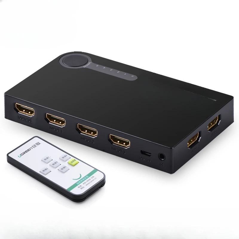 HDMI switch 5 in 1 out HDMI distributor 5 in 1 out HD signal remote control switch