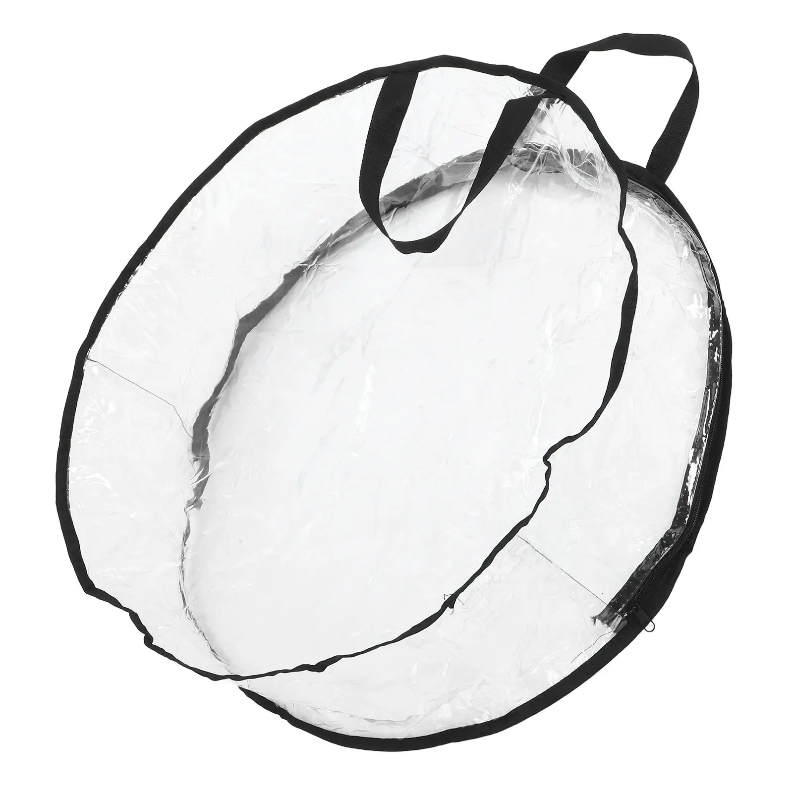 

Christmas Wreath 60cm Transparent Storage Bag Transparent PVC Round Clear Plastic Storage Bag Foldable Clear Plastic Decor