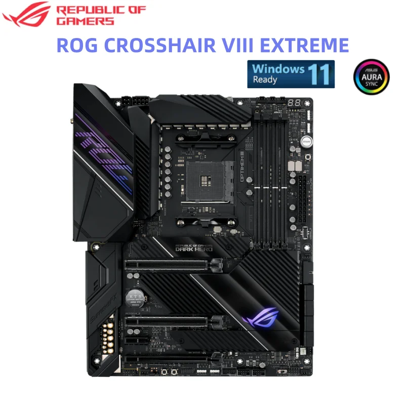 ROG CROSSHAIR VIII DARK HERO Motherboard DDR4 128GB AM4 X570 RGB ATX Gaming Mainboard For AMD Ryzen 5000/4000 G/3000 Processors