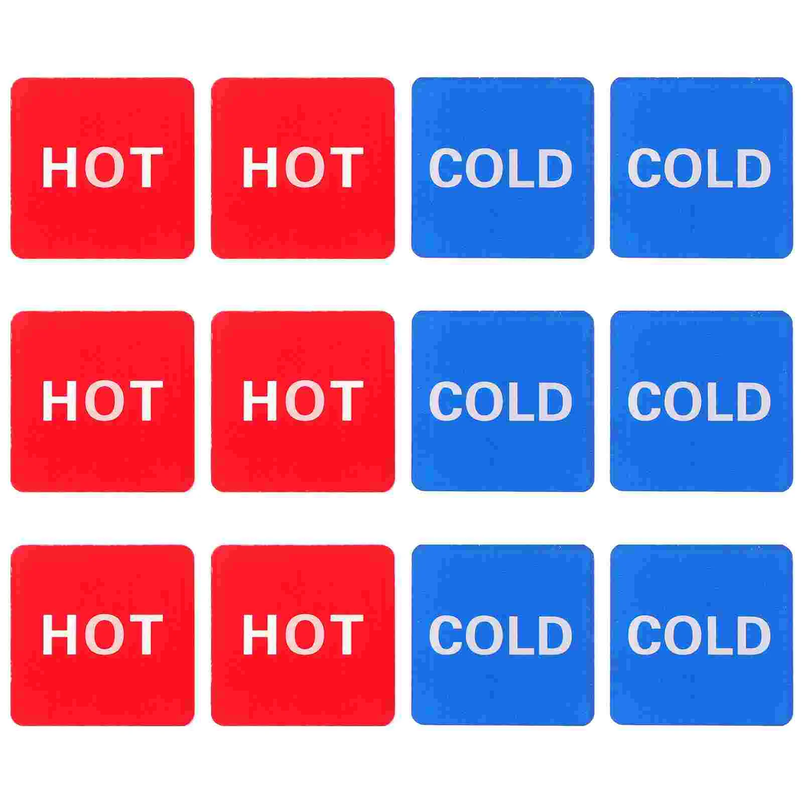 

6 Pcs Cold Hot Water Labels Acrylic Smooth Self Adhesive Bath Hotel Home Faucet Sign Temperature Indicator Sticker Safe