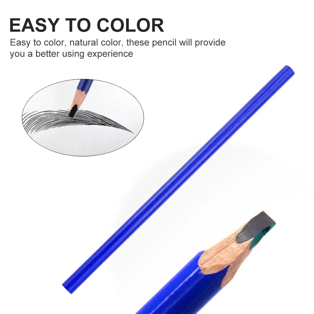 

8pcs Eyebrow Pencil Eyeliner Brown Dark Drawing Pens Waterproof Beauty Makeup Supplies Accessories Tools Natural Wooden Smooth