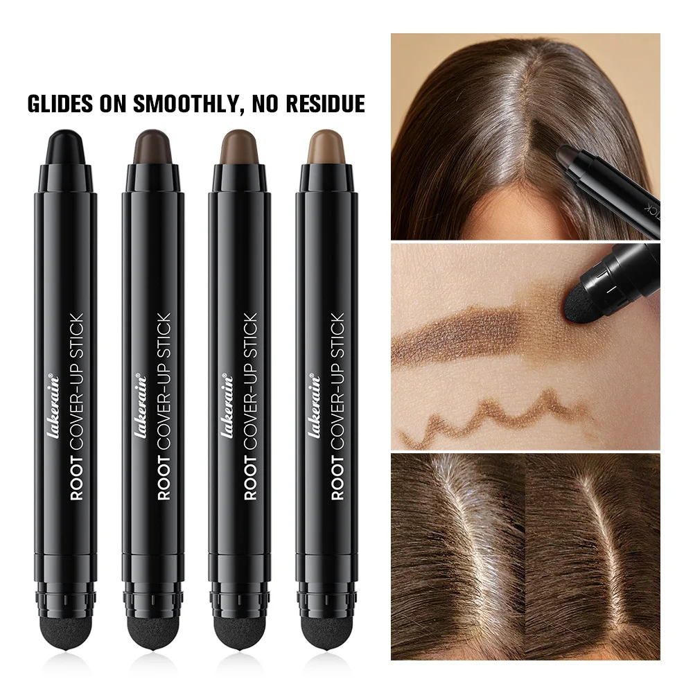 Hair Line Stick Pen Waterproof Hair Dye Pen & Brush Instantly Cover Grey White Hair Natural Hair Filling Hairline Shadow Makeup