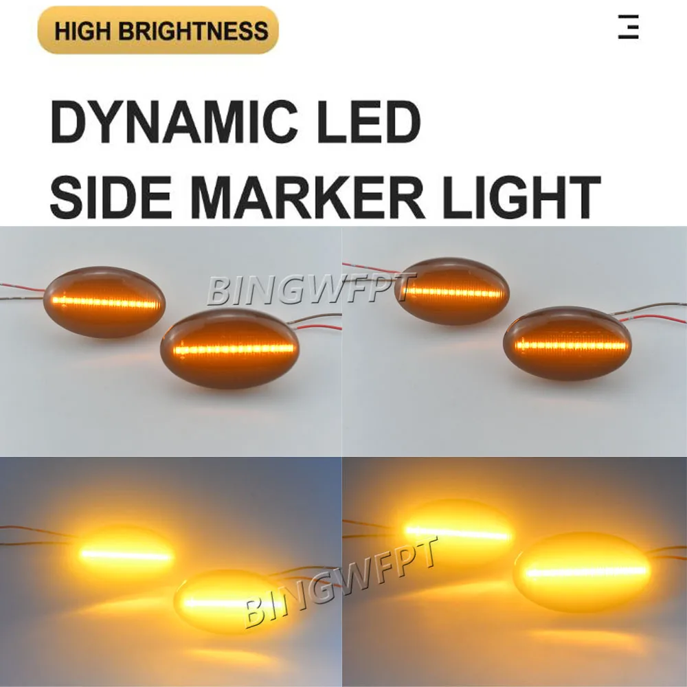 2x Dynamic LED Repeater Fender Side Marker Light Turn Signal Indicator Binker For Subaru Impreza GD GG Liberty Forester SF SG SH