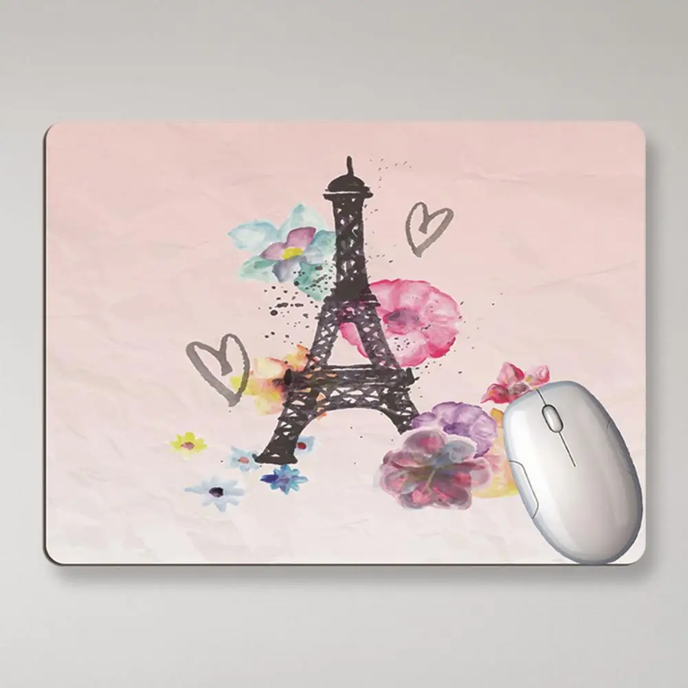 Retro Eiffel Tower Mouse Pad Small Rubber Mouse Pad Non-Slip Gaming Desktop Mouse Pad Desk Mousepad Wrist Rest For PC Laptop