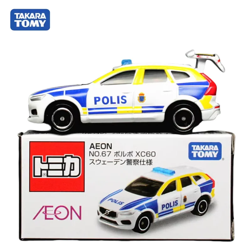 TAKARA TOMY diecast alloy model AEON 49 bomb 50th anniversary special edition Audi R8 police car, children's gift toy decoration