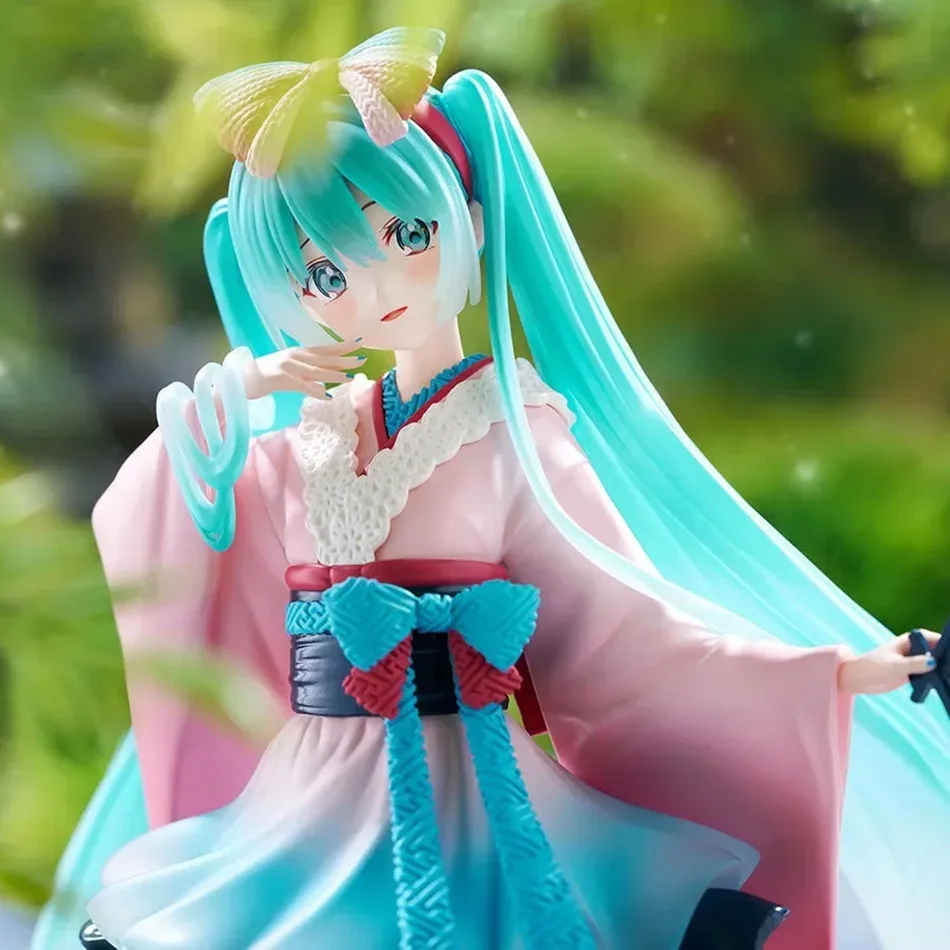 20cm moda Hatsune Miku figura de Anime Kimono Hatsune Miku figuras de acción Kawaii chica estatuilla PVC colección modelo Juguetes
