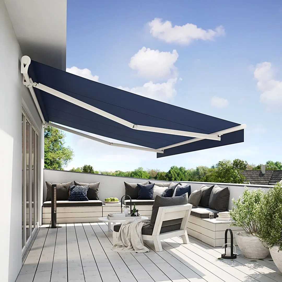 Large Size 6X3M Awning, Horizontal Foldable Canopy, Heavy Duty Outdoor Furniture, Manual Retractable Terrace