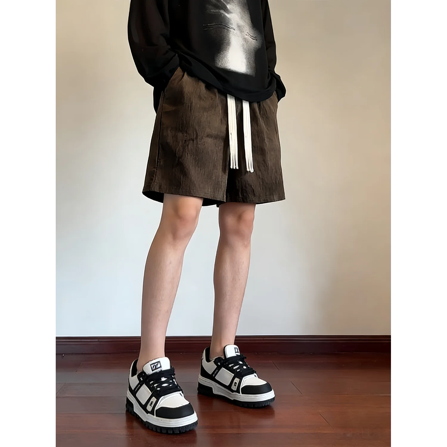 2026 tie dye pants men's summer comfortable loose wide leg trendy brand fashionable versatile straight leg casual shorts men