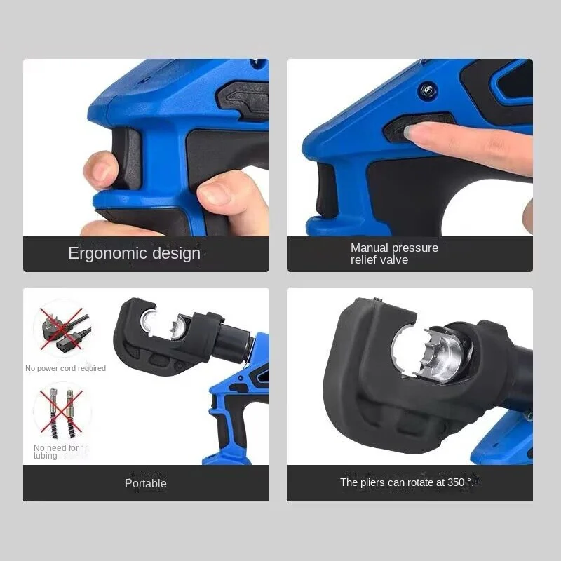 EZ300/400 18V Lade Öffnung Nase Crimpen Kalten Terminal Lithium Elektrische Hydraulische Kupfer Aluminium Terminal Crimpen Zange