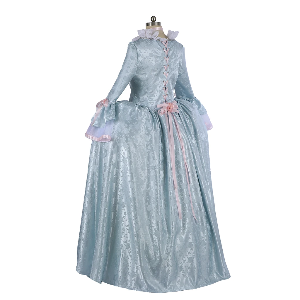 Marie Antoinette cour baroque bleu clair Rococo Colonial géorgien Cosplay Costume robe de bal robe de Renaissance médiévale