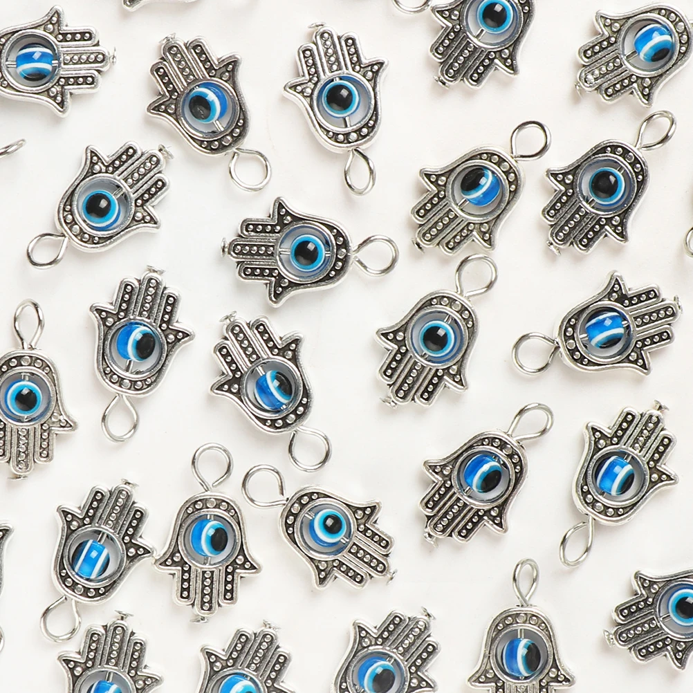 

20 Pcs Palm Shaped Alloy Pendant Charm Jewelry Making Accessories Decorative Charms for Keychains Luggage Crafts