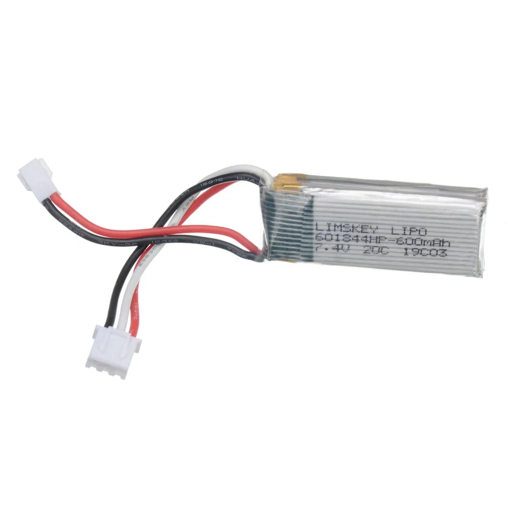 1/2/3 sztuk 7.4V 600mAh bateria LiPo dla WLtoys F959 XK DHC-2 A600 A700 A800 A430 2.22wh części zamienne do zdalnie sterowanego drona 7.4v 2s li-po