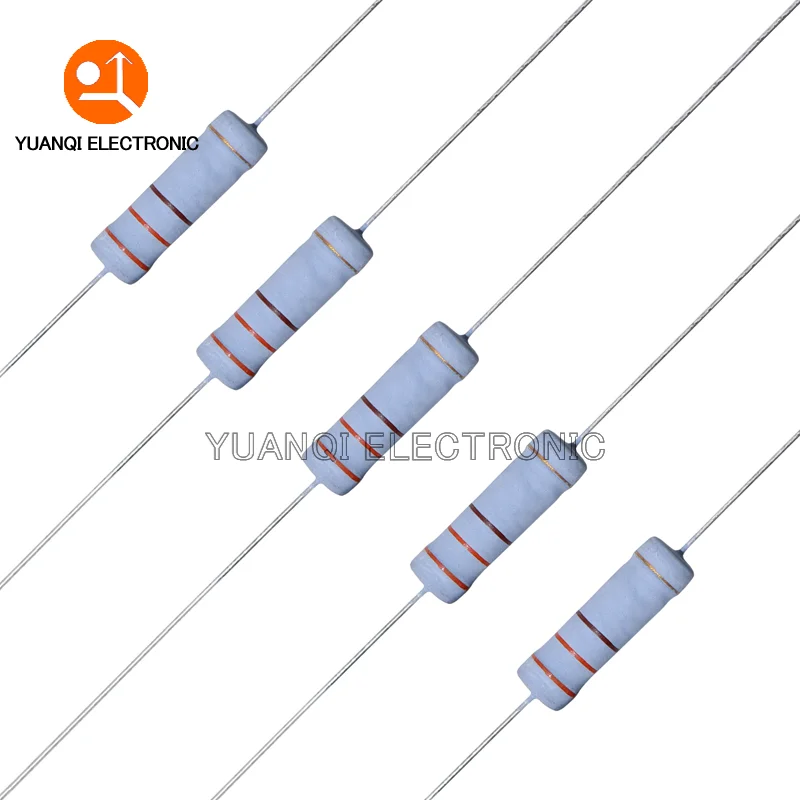 10szt 5W Rezystor z folii metalowo-tlenkowej 5% 1R-10M 100R 430R 470R 1K 4.3K 5.1K 10K 33K 47K 100K 1M 150 240 470 ohm Folia węglowa