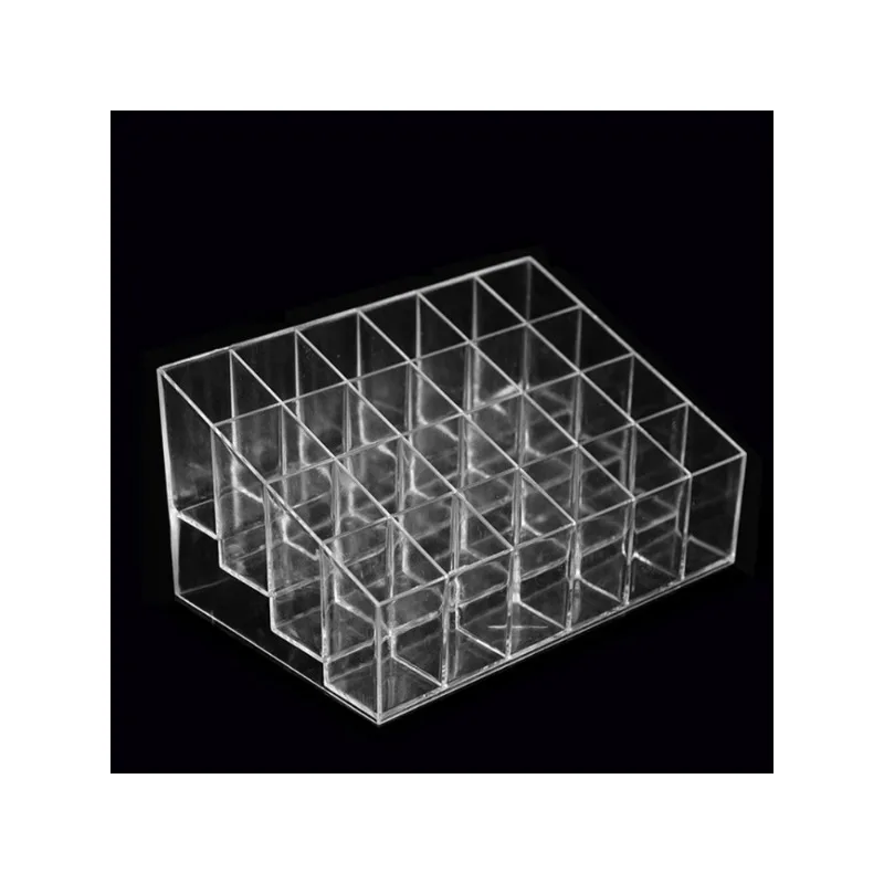 

24 Holes Acrylic Clear Crystal Box Makeup Pigment Cups Caps Permanent Makeup Tattoo Ink Cup Storage Container Rack Holder Stand