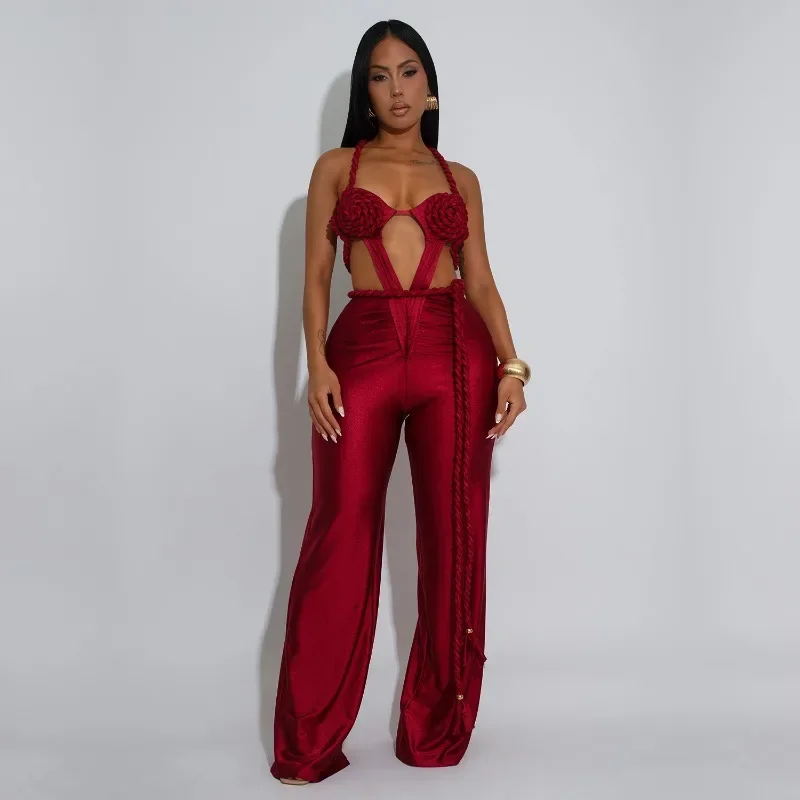 

GUWU модный женский однотонный сексуальный комбинезон с открытой спиной и лямкой на шее, цельный комбинезон для клубных вечеринок, уличный комбинезон