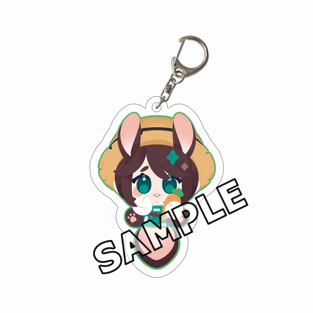 Game Identity V 6cm Acrylic Cute Character Backpack Hanger Pendant Car Key Decoration Fan Gift Keychain view 4