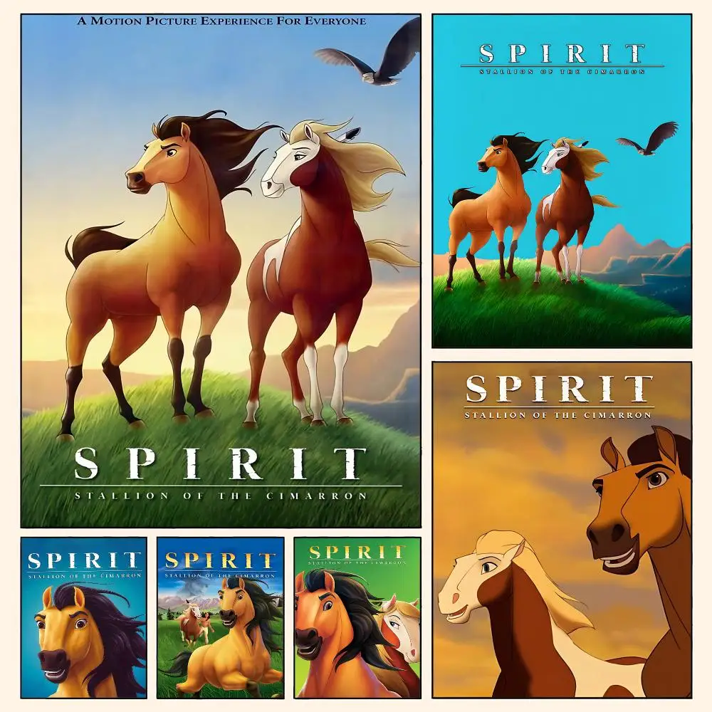 Spirit Stallion of the Cimarron Poster Waterproof HD Modern Peel And Stick Wall Decor Living Room Dorm Garage