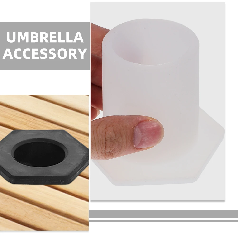 

2pcs Parasol Hole Plug Patio Table Umbrella Base Cover Black White Silicone Outdoor Accessories Garden Decor Table Hole Plug