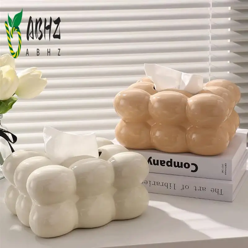 

ABHZ-Bubble Design Держатель для салфеток Диспенсер для бумаги для ванной комнаты Обеденный стол Стильный органайзер для салфеток Декоративная салфетка