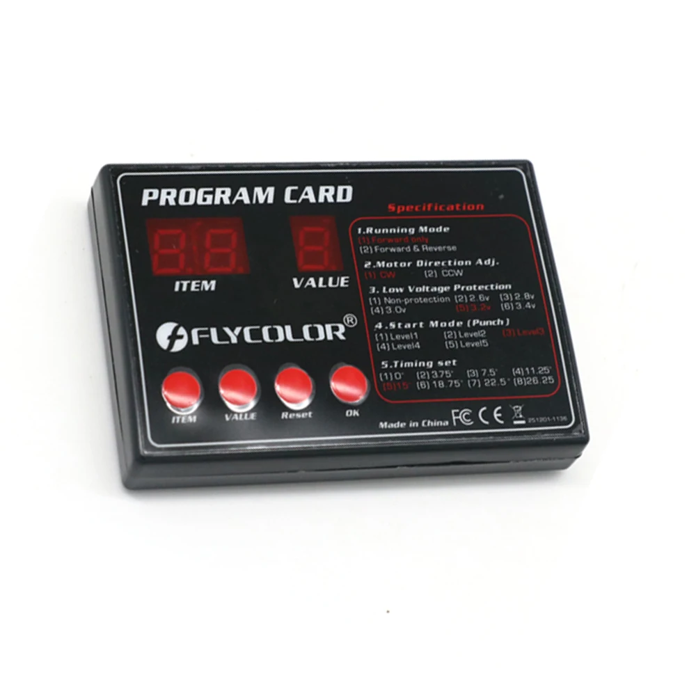 Flycolor Brushless ESC Speed Controller 50A 70A 90A 120A 150A with Progaming Card Support 2-6S Lipo BEC 5.5V/5A for RC Boat