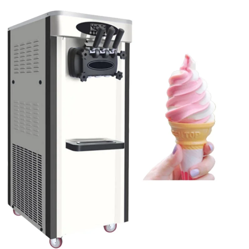 

Commercial Stainless Steel Soft Ice Cream Machine 3 Flavors Automatic 220V 110v for Dessert Shops