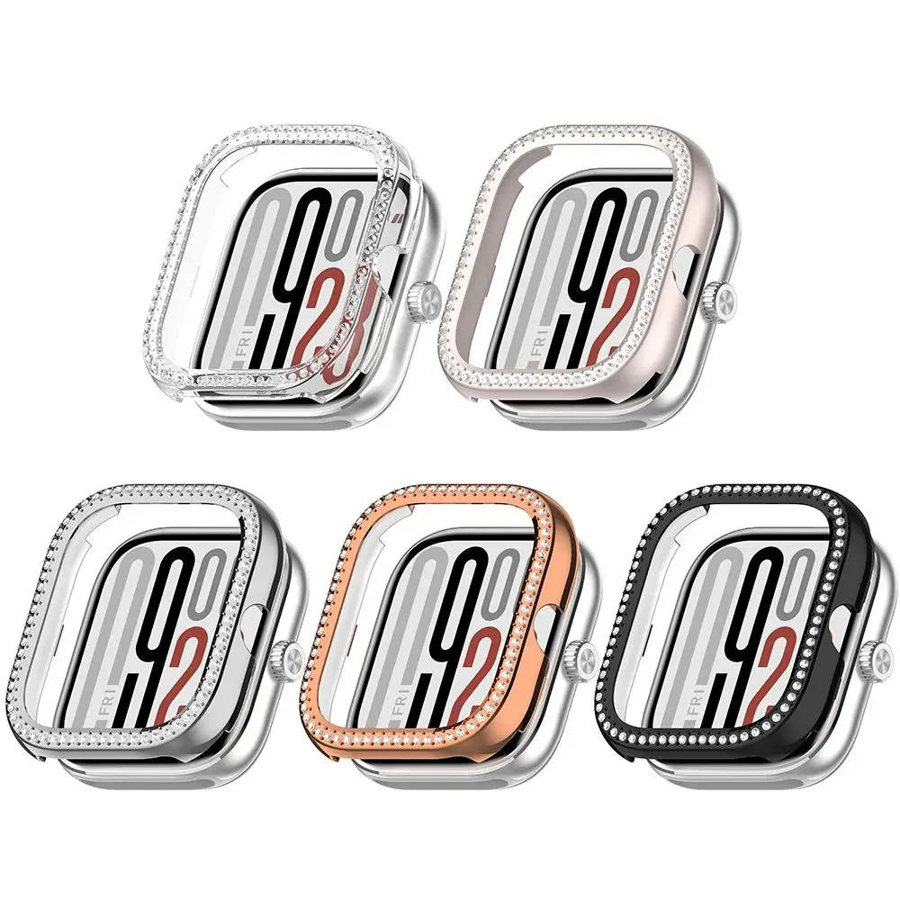 

PC Protective Case Diamond Crystal Bling Watch Bumper Anti-Scratch Screen Protector for Redmi Watch 5/4 Smart Watch Accessories