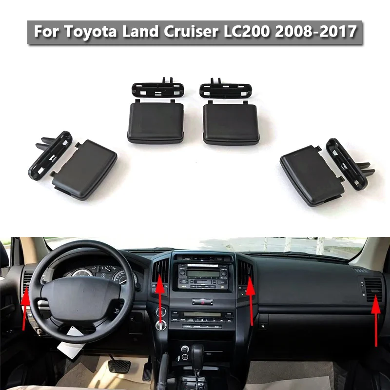 For Toyota Land Cruiser LC200 FJ200 2008-2017 Car Front Dashboard Air Conditioner Outlet A/C Air Conditioning Vents Tab Clip