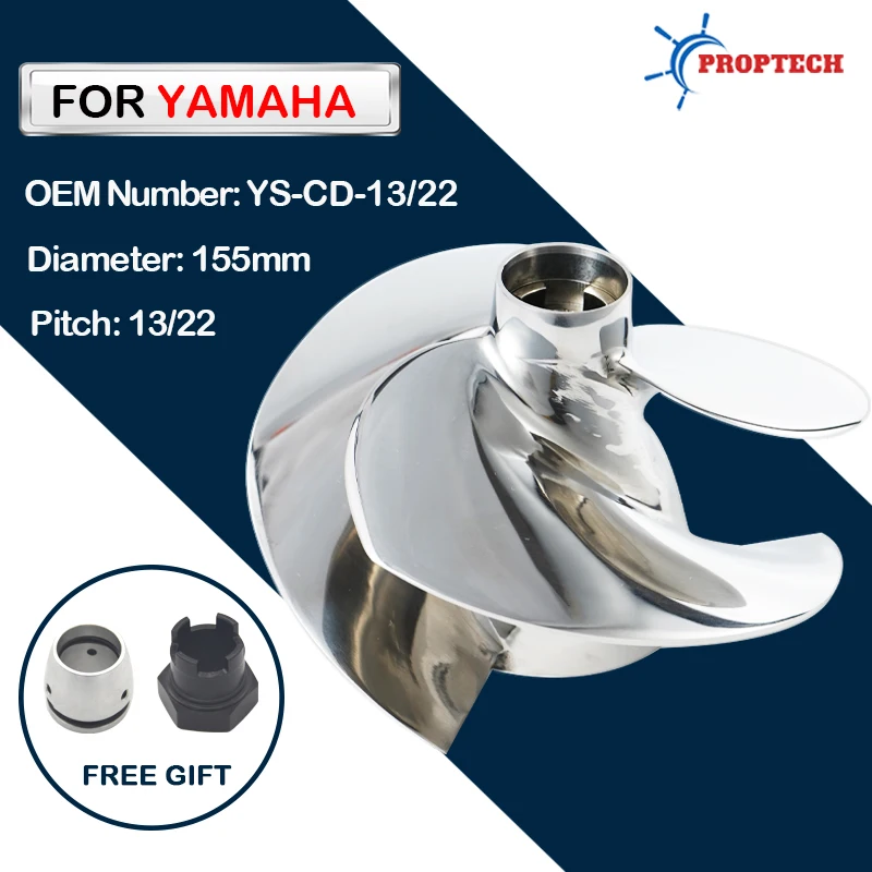 

For Yamaha Jet Ski Impeller FX1800 / GX1800 VXR / VXS / VX CRUISER Wave Runner FX HO 155mm 3 Blades Replaced Solas YS-CD-13/22