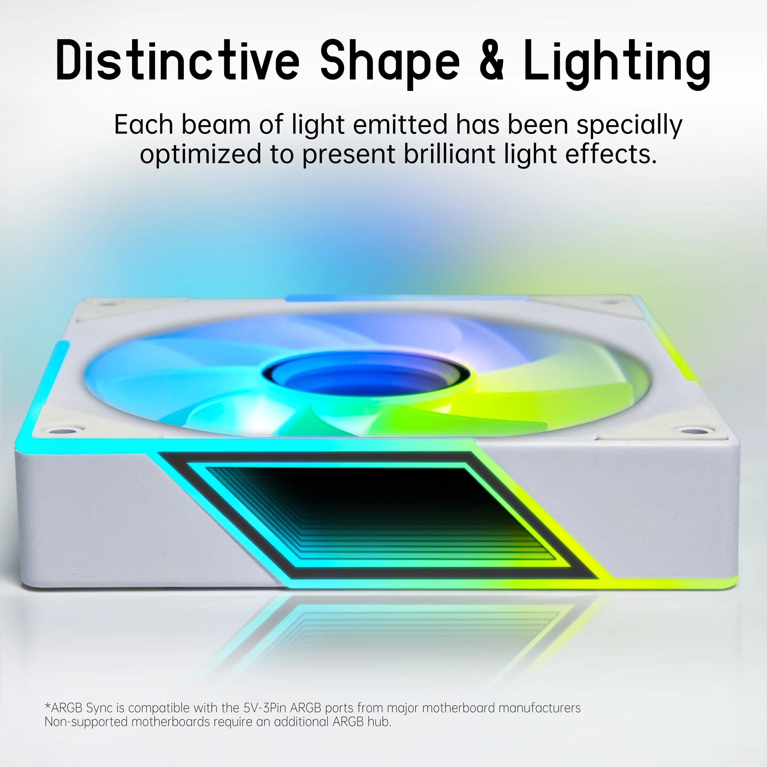 

120MM ARGB PC Case Fan 3D Mirror Cycle FAN Computer Cooling Cooler Fan Aura Sync Adjustable Speed Remote Control Ventilador