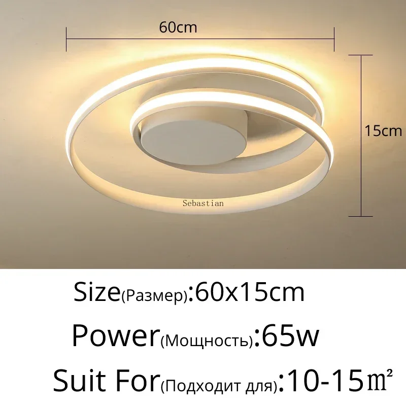 Modern licht, minimalistisch LED-slaapkamerlicht, rond creatief woonkamerlicht, eetkamerlicht, gepersonaliseerde verlichtingsarmatuur - afbeelding 1