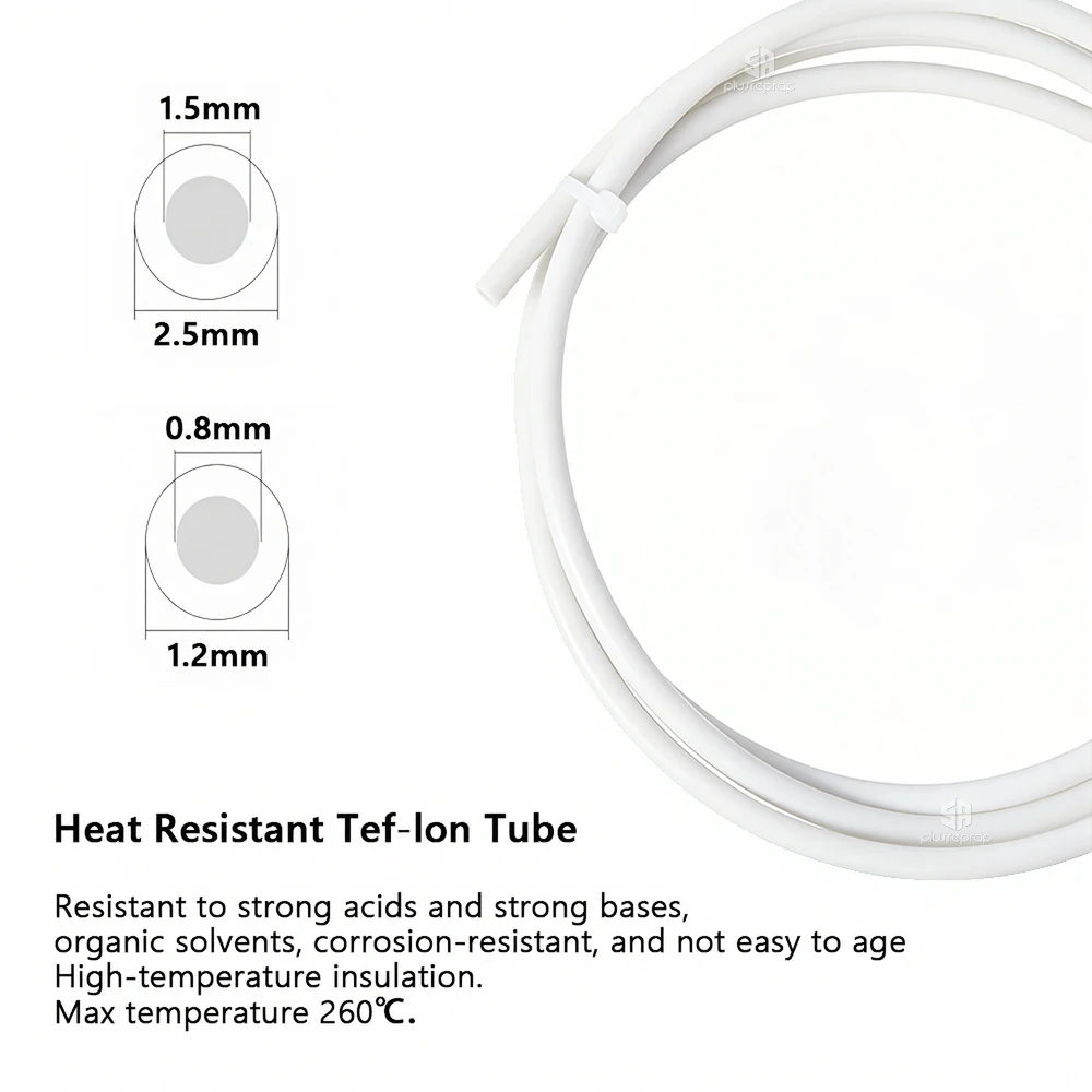 1Meter 1.5mm x 2.5mm / 0.8mm x 1.2mm PTFE Tube For 3D Printer Parts