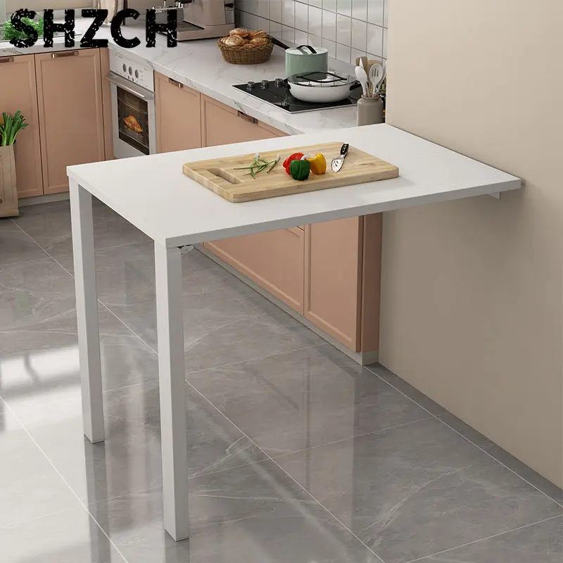RV Compact Foldable Wall Mounted Hidden Table Study Desk Space-Saving Dining Table Home Flip Down Folding Table