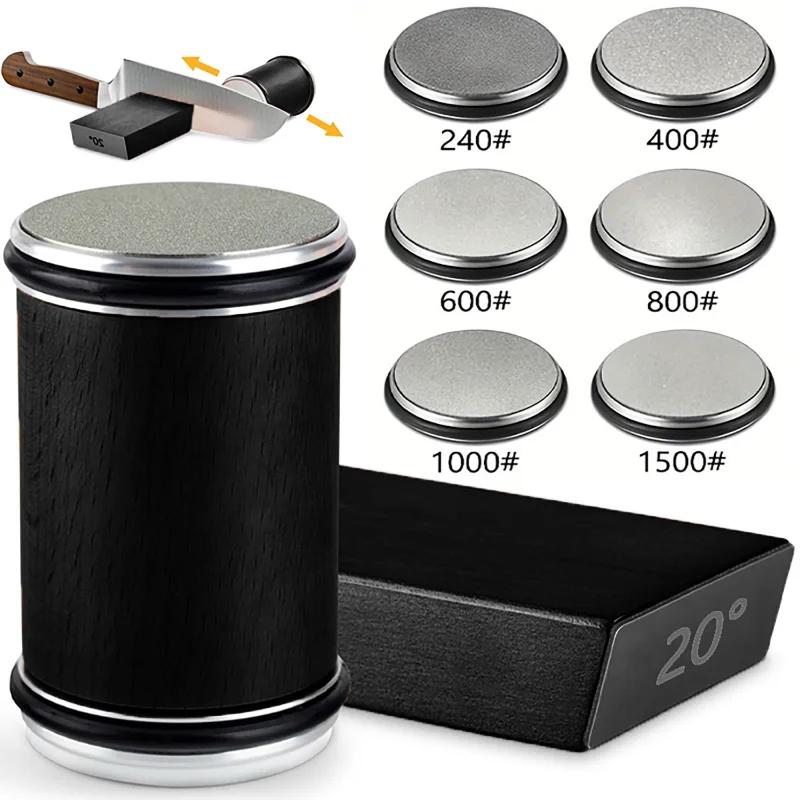 Rolling Knife Sharpener Aluminum Alloy Diamond Kitchen Knife Sharpening Stone Professional Chef Knife Sharpener Tool
